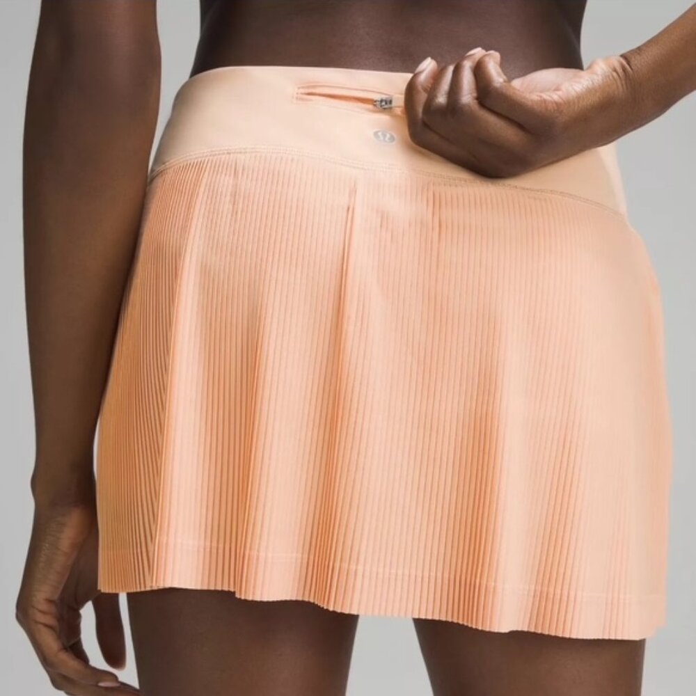 Lululemon Pleat to Street Skirt in Summer Glow Orange | Size 2